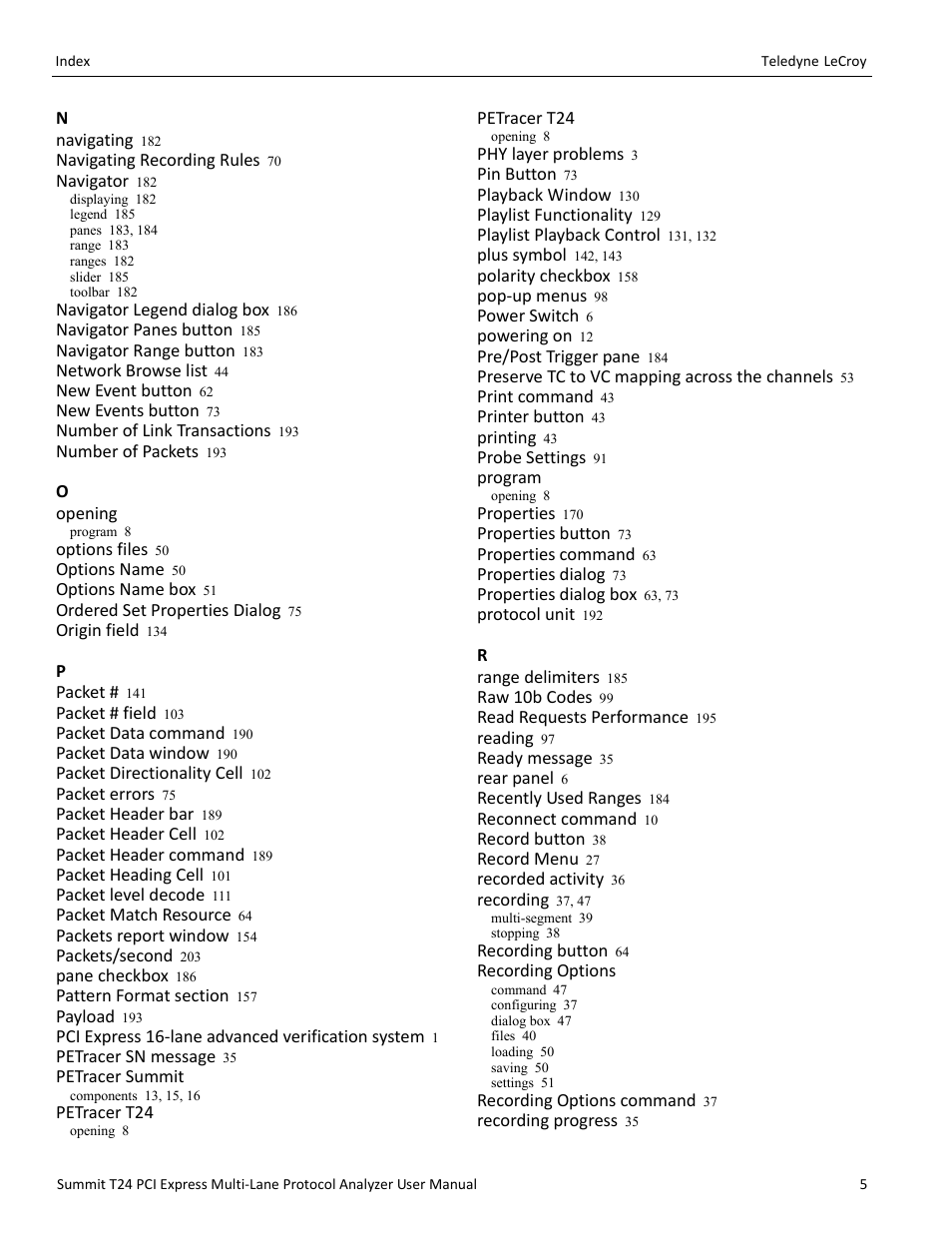 Teledyne LeCroy Summit T24 PCIe Multi-lane Protocol Analyzer User Manual User Manual | Page 241 / 244