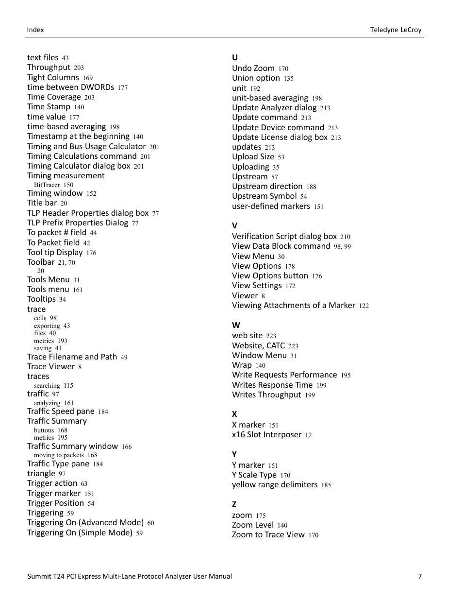 Teledyne LeCroy Summit T24 PCIe Multi-lane Protocol Analyzer User Manual User Manual | Page 243 / 244
