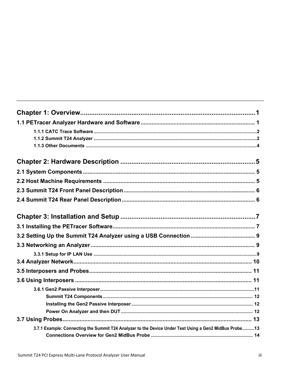 Teledyne LeCroy Summit T24 PCIe Multi-lane Protocol Analyzer User Manual User Manual | Page 3 / 244
