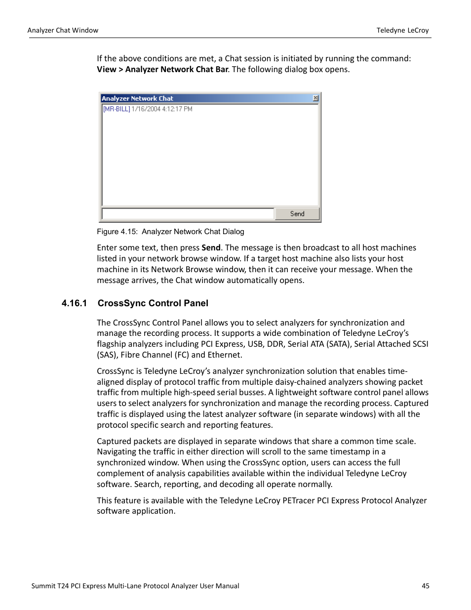1 crosssync control panel | Teledyne LeCroy Summit T24 PCIe Multi-lane Protocol Analyzer User Manual User Manual | Page 57 / 244