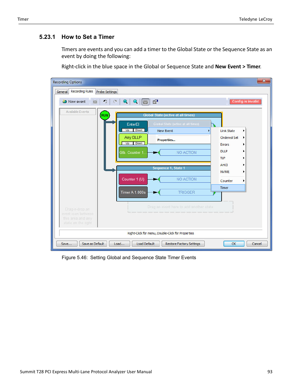1 how to set a timer | Teledyne LeCroy Summit T28 PCIe Multi-lane Protocol Analyzer User Manual User Manual | Page 105 / 256