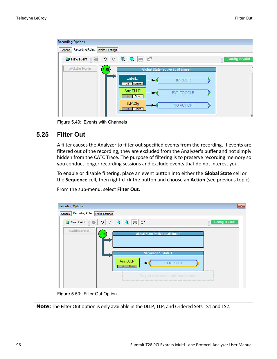 25 filter out | Teledyne LeCroy Summit T28 PCIe Multi-lane Protocol Analyzer User Manual User Manual | Page 108 / 256