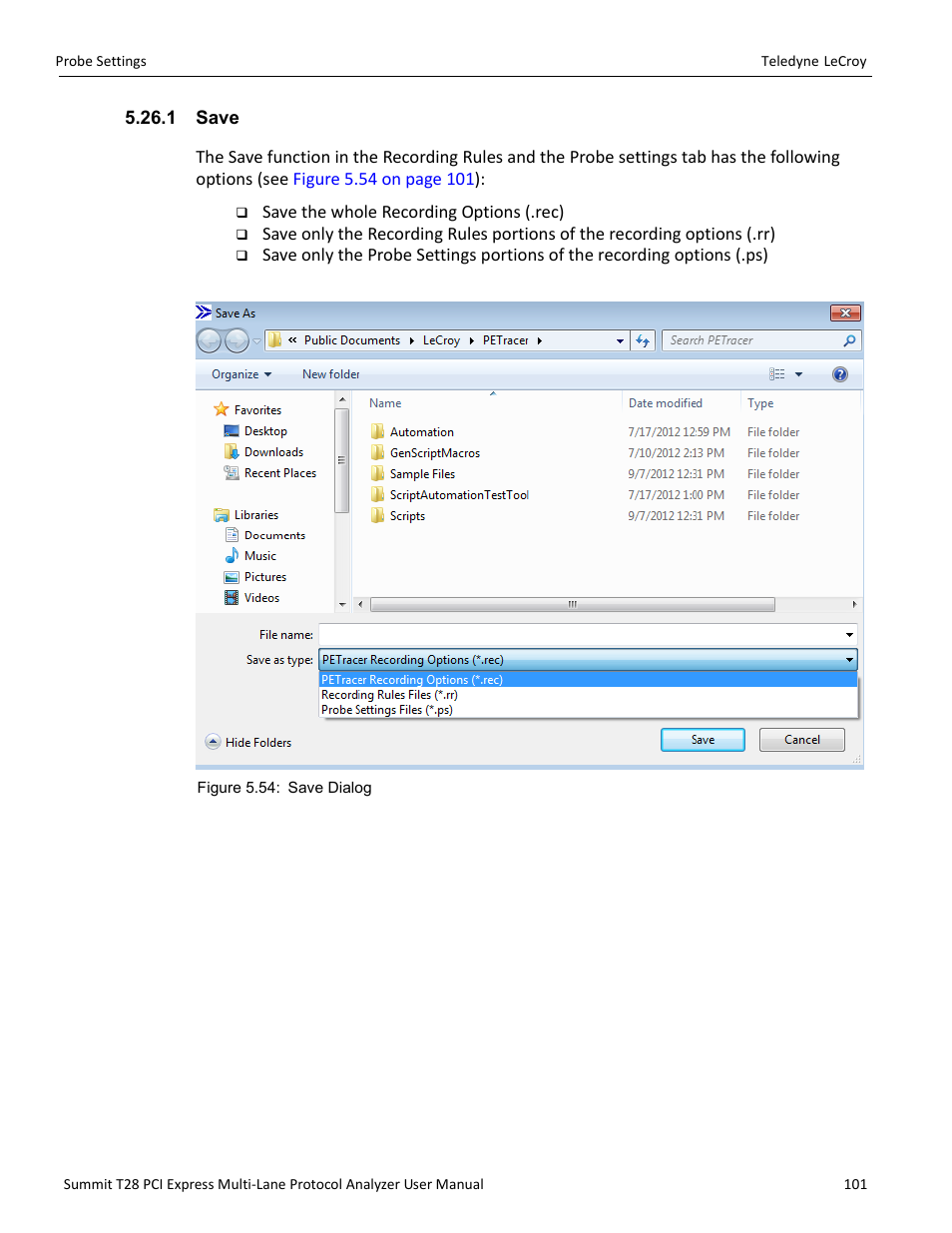 1 save | Teledyne LeCroy Summit T28 PCIe Multi-lane Protocol Analyzer User Manual User Manual | Page 113 / 256