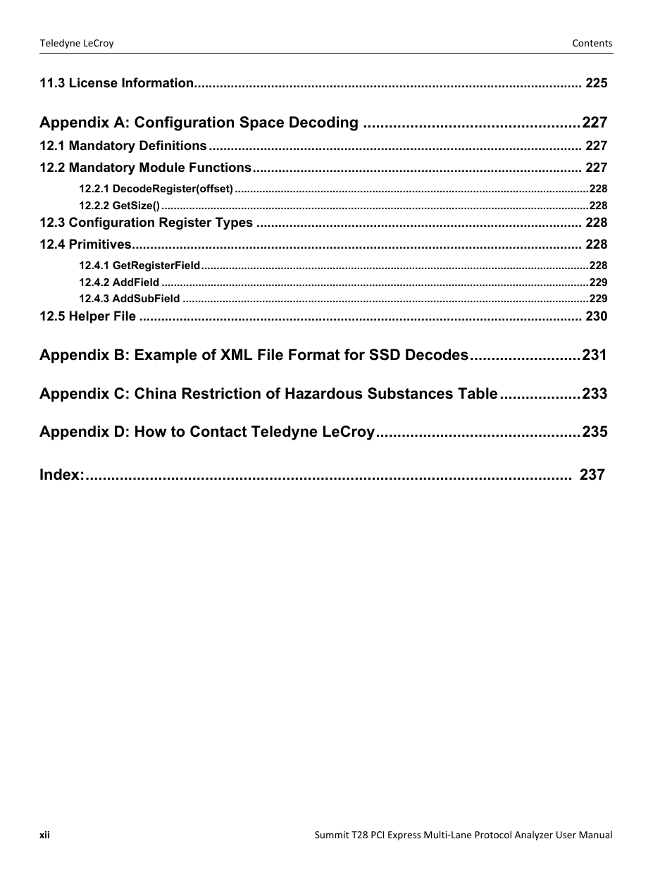 Teledyne LeCroy Summit T28 PCIe Multi-lane Protocol Analyzer User Manual User Manual | Page 12 / 256