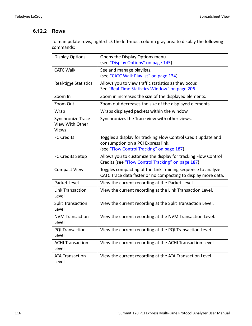 2 rows | Teledyne LeCroy Summit T28 PCIe Multi-lane Protocol Analyzer User Manual User Manual | Page 128 / 256