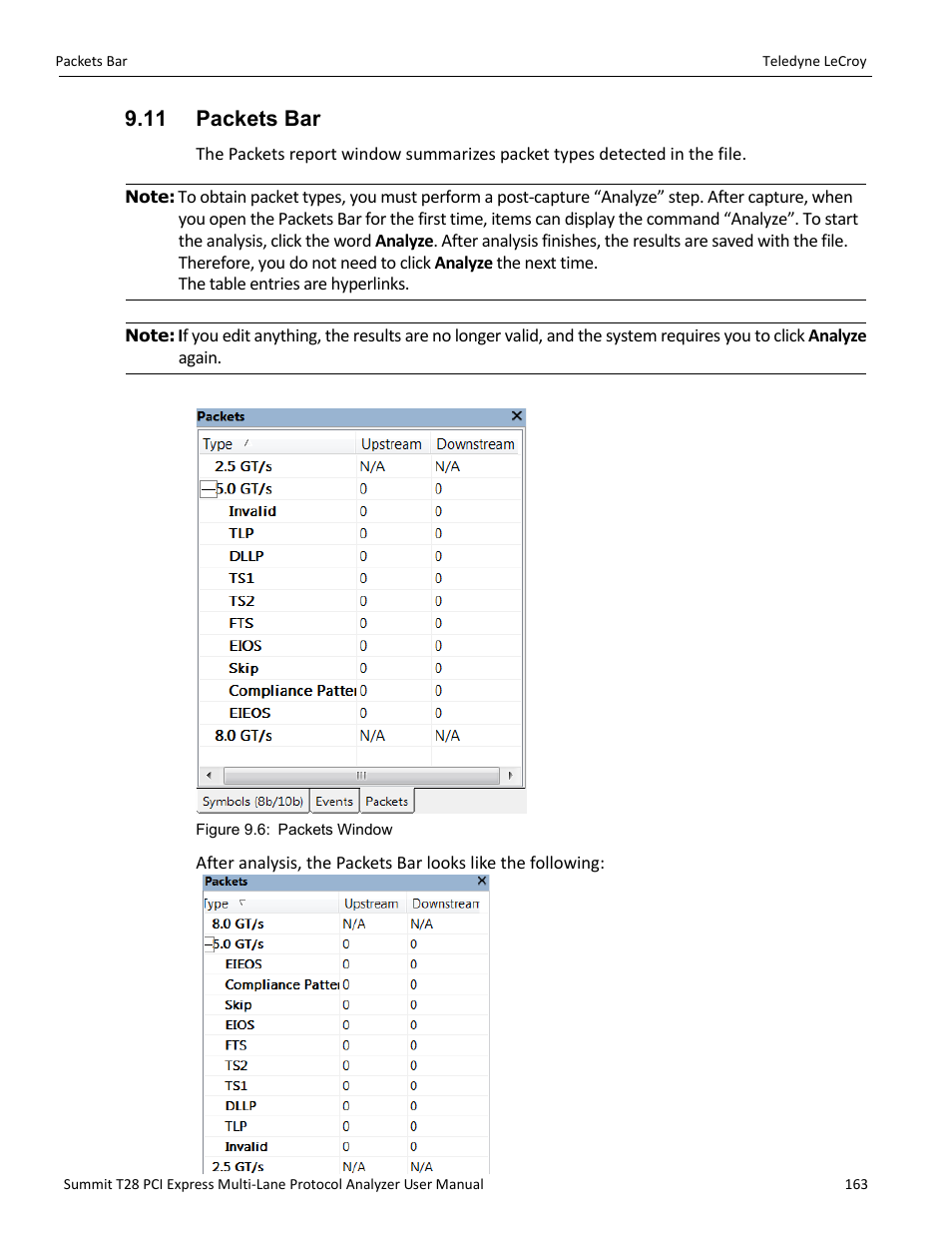 11 packets bar | Teledyne LeCroy Summit T28 PCIe Multi-lane Protocol Analyzer User Manual User Manual | Page 175 / 256