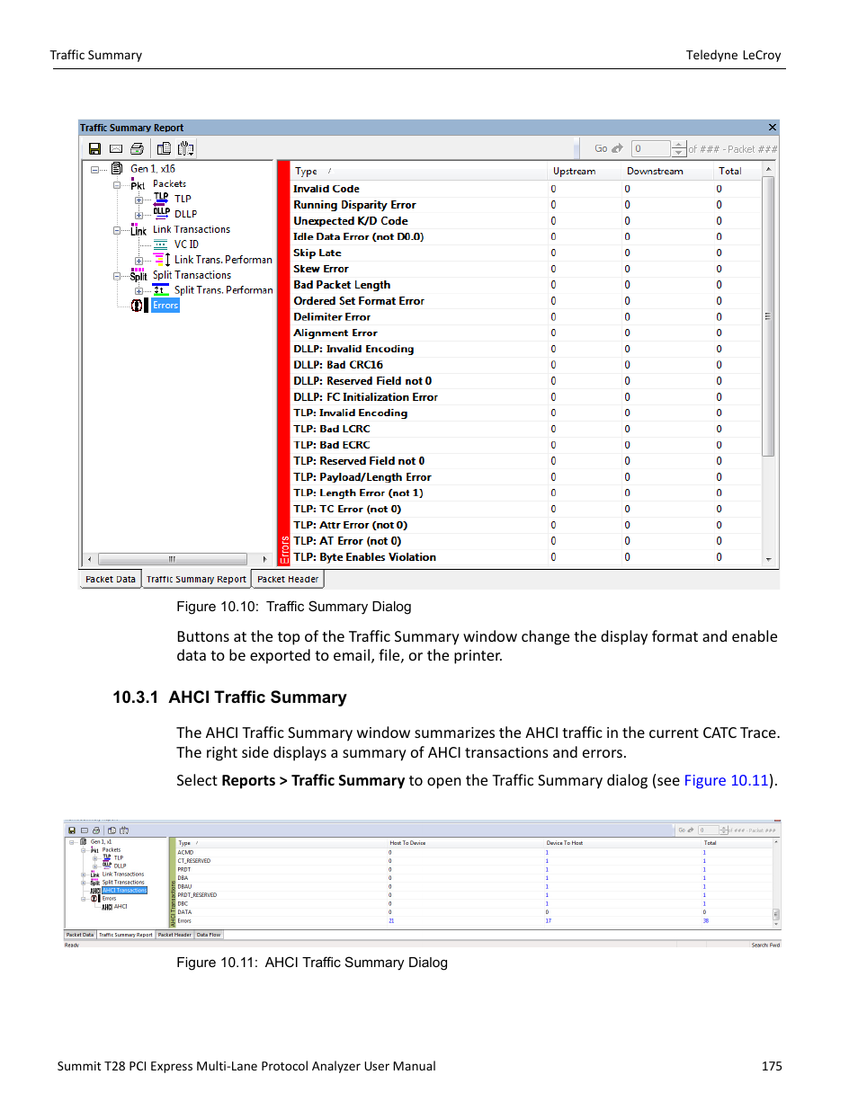 1 ahci traffic summary | Teledyne LeCroy Summit T28 PCIe Multi-lane Protocol Analyzer User Manual User Manual | Page 187 / 256