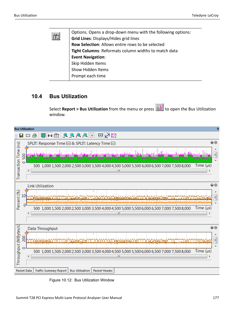 4 bus utilization | Teledyne LeCroy Summit T28 PCIe Multi-lane Protocol Analyzer User Manual User Manual | Page 189 / 256