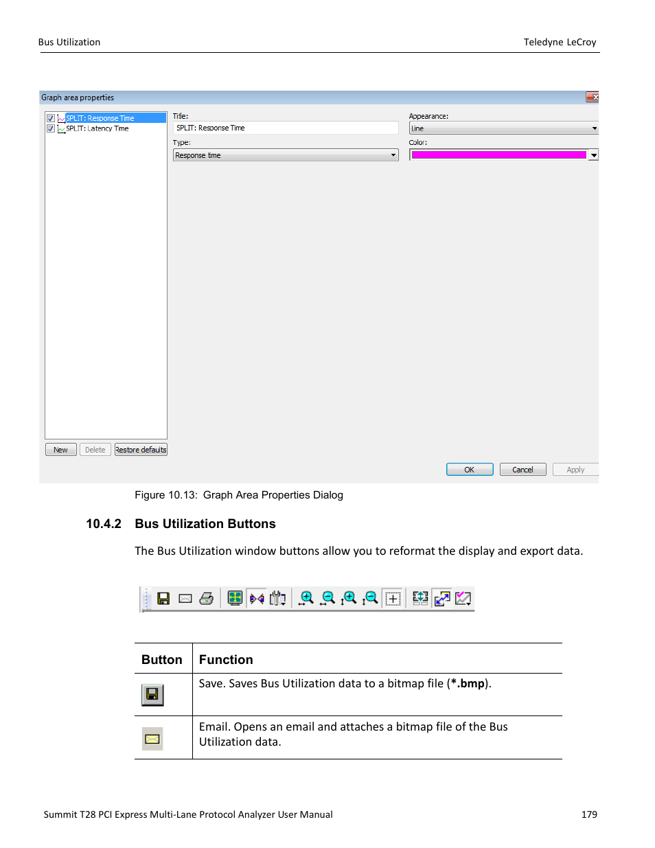 2 bus utilization buttons | Teledyne LeCroy Summit T28 PCIe Multi-lane Protocol Analyzer User Manual User Manual | Page 191 / 256