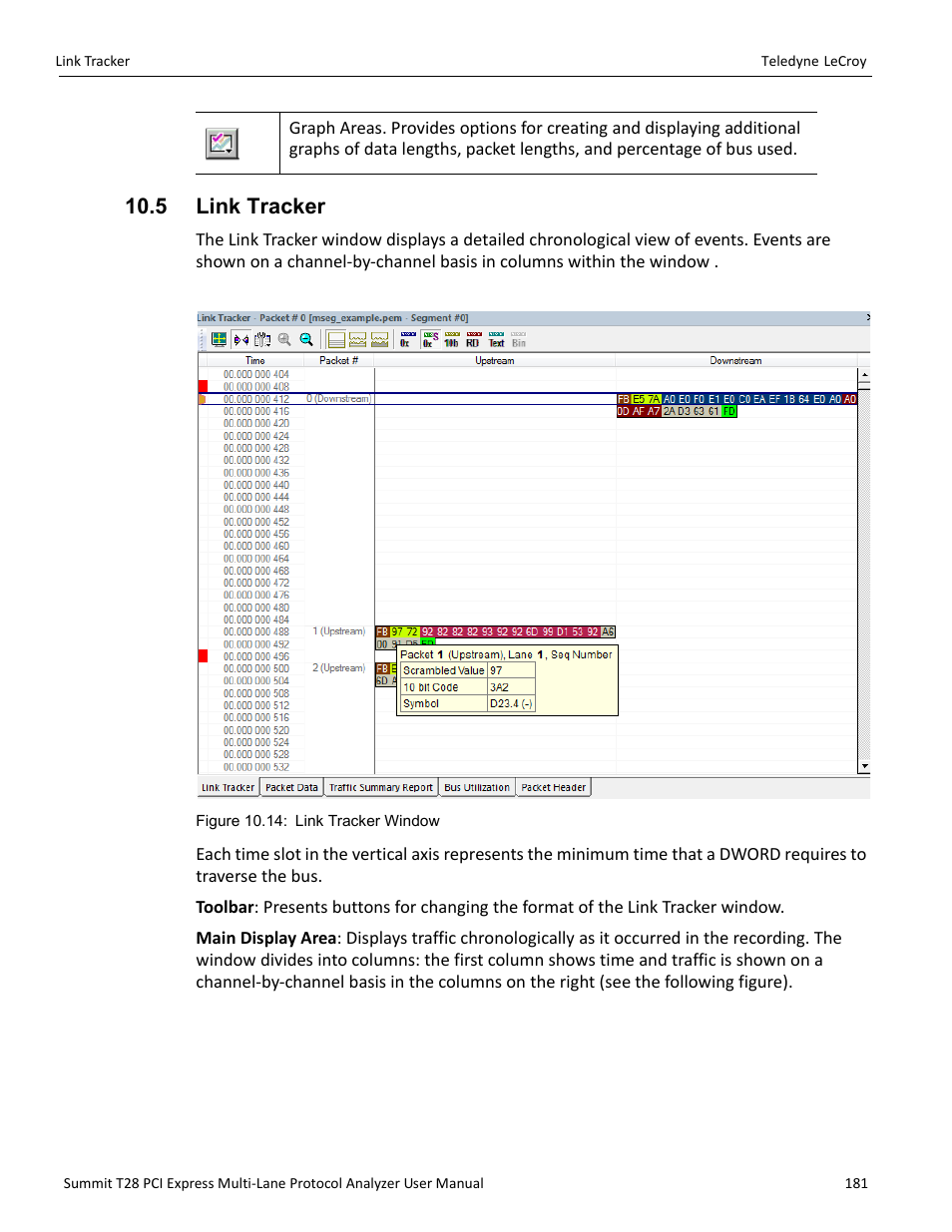 5 link tracker | Teledyne LeCroy Summit T28 PCIe Multi-lane Protocol Analyzer User Manual User Manual | Page 193 / 256