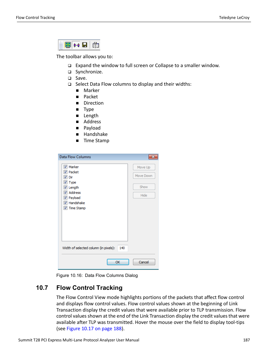 7 flow control tracking | Teledyne LeCroy Summit T28 PCIe Multi-lane Protocol Analyzer User Manual User Manual | Page 199 / 256
