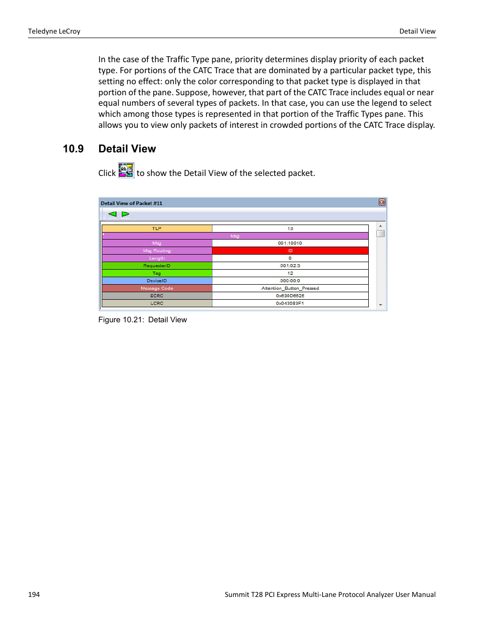 9 detail view | Teledyne LeCroy Summit T28 PCIe Multi-lane Protocol Analyzer User Manual User Manual | Page 206 / 256