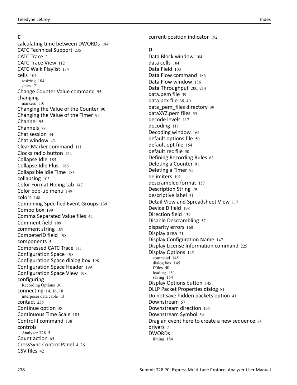 Teledyne LeCroy Summit T28 PCIe Multi-lane Protocol Analyzer User Manual User Manual | Page 250 / 256