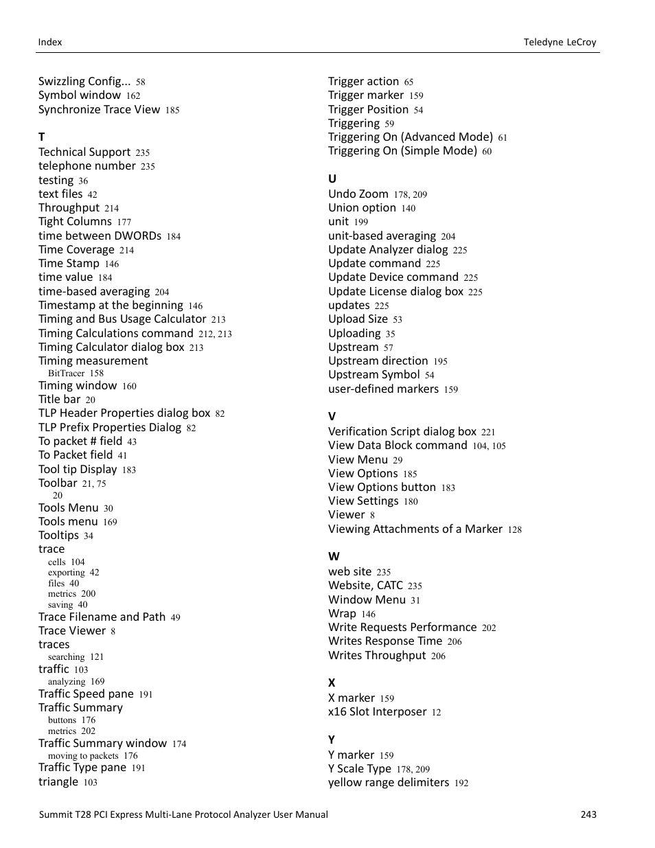 Teledyne LeCroy Summit T28 PCIe Multi-lane Protocol Analyzer User Manual User Manual | Page 255 / 256