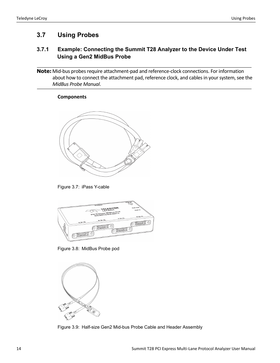 7 using probes | Teledyne LeCroy Summit T28 PCIe Multi-lane Protocol Analyzer User Manual User Manual | Page 26 / 256