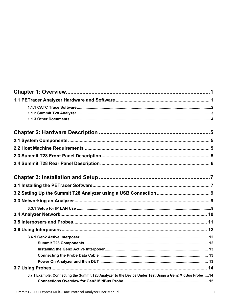 Teledyne LeCroy Summit T28 PCIe Multi-lane Protocol Analyzer User Manual User Manual | Page 3 / 256