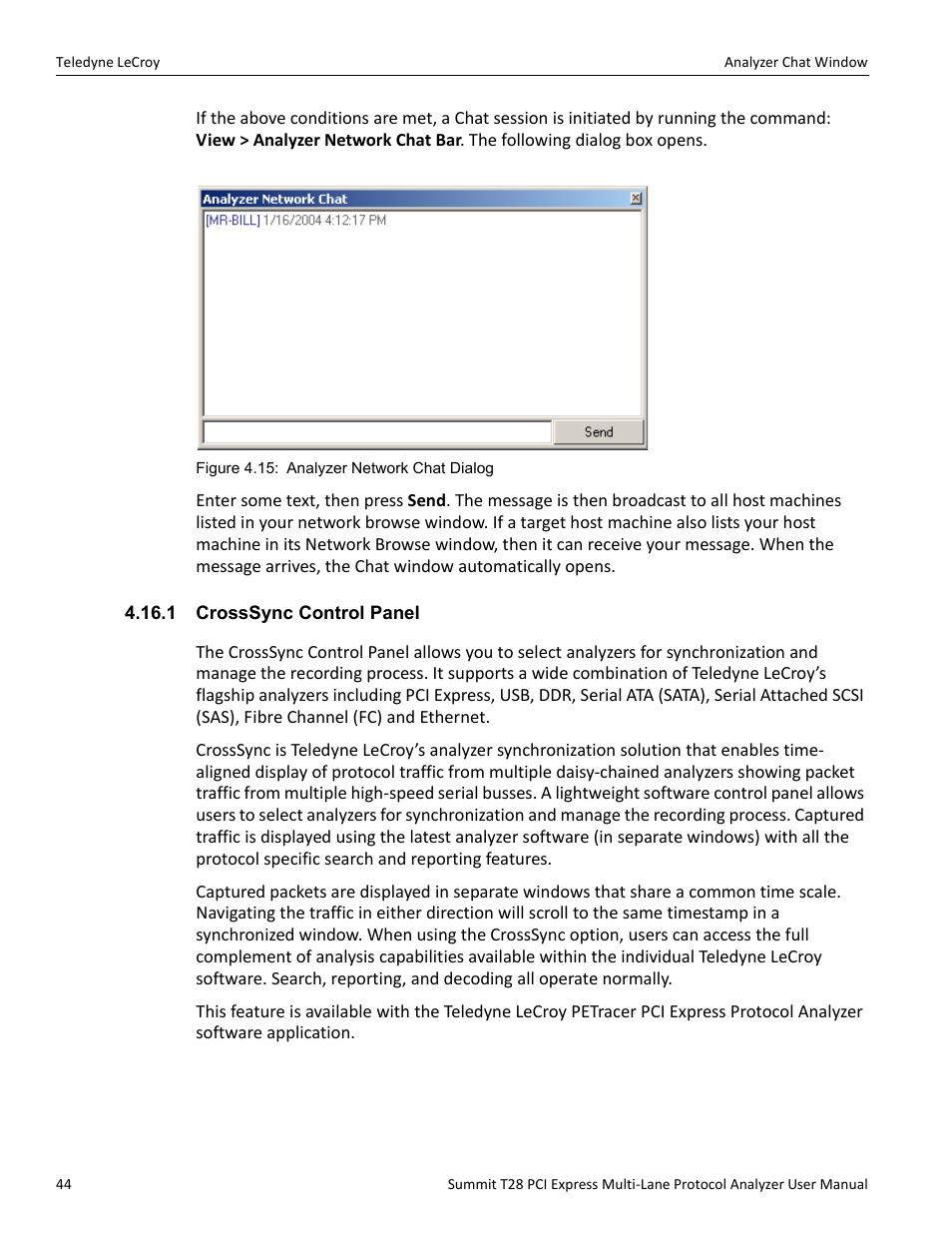 1 crosssync control panel | Teledyne LeCroy Summit T28 PCIe Multi-lane Protocol Analyzer User Manual User Manual | Page 56 / 256