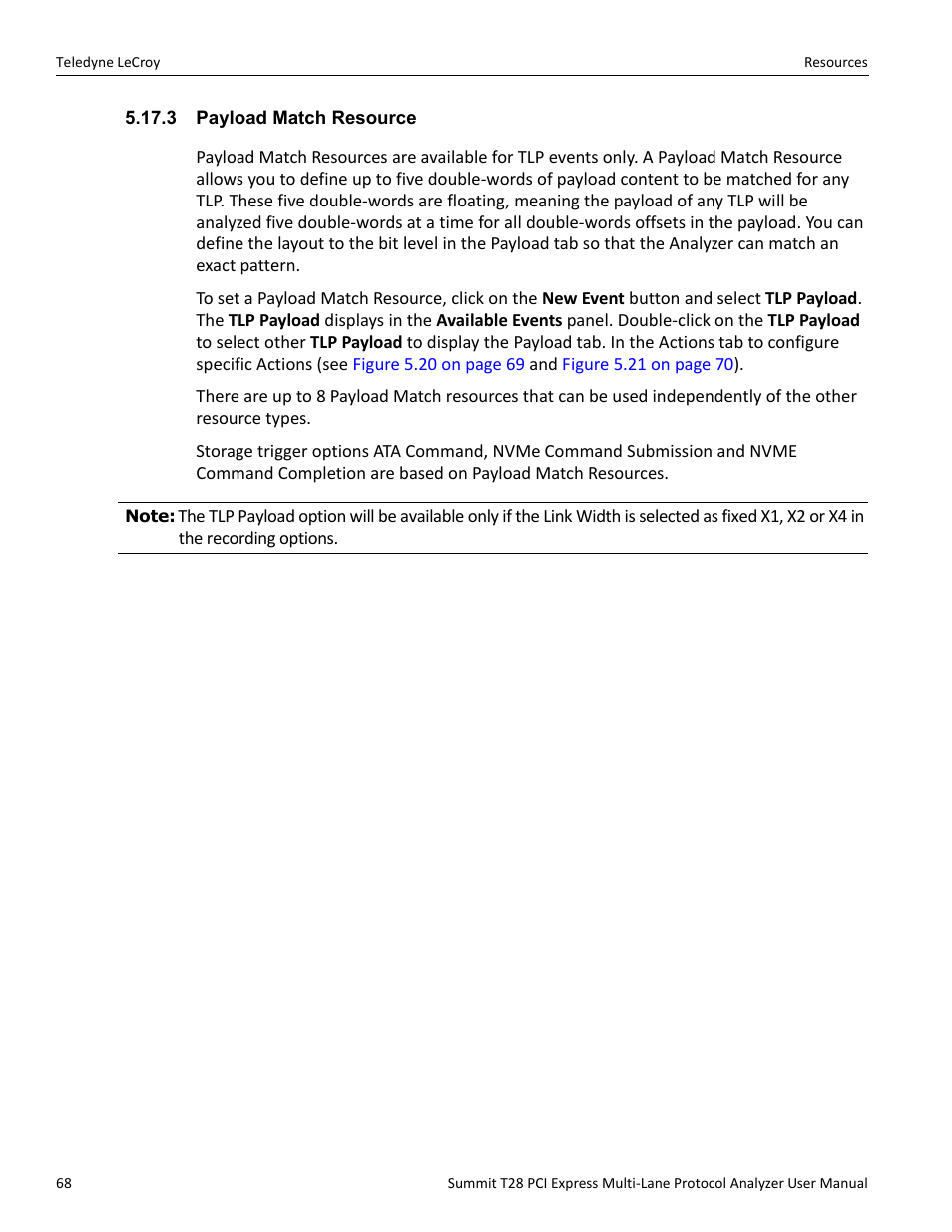 3 payload match resource | Teledyne LeCroy Summit T28 PCIe Multi-lane Protocol Analyzer User Manual User Manual | Page 80 / 256