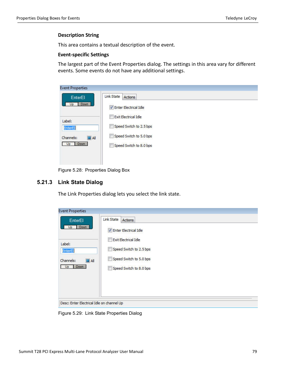 3 link state dialog | Teledyne LeCroy Summit T28 PCIe Multi-lane Protocol Analyzer User Manual User Manual | Page 91 / 256