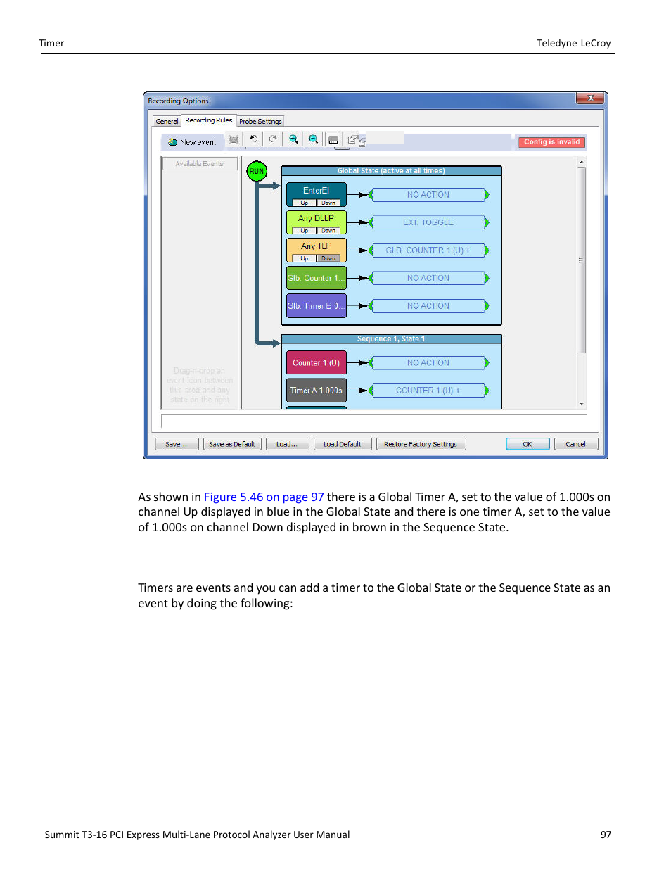 1 how to set a timer | Teledyne LeCroy Summit T3-16 PCIe Multi-lane Protocol Analyzer User Manual User Manual | Page 109 / 266