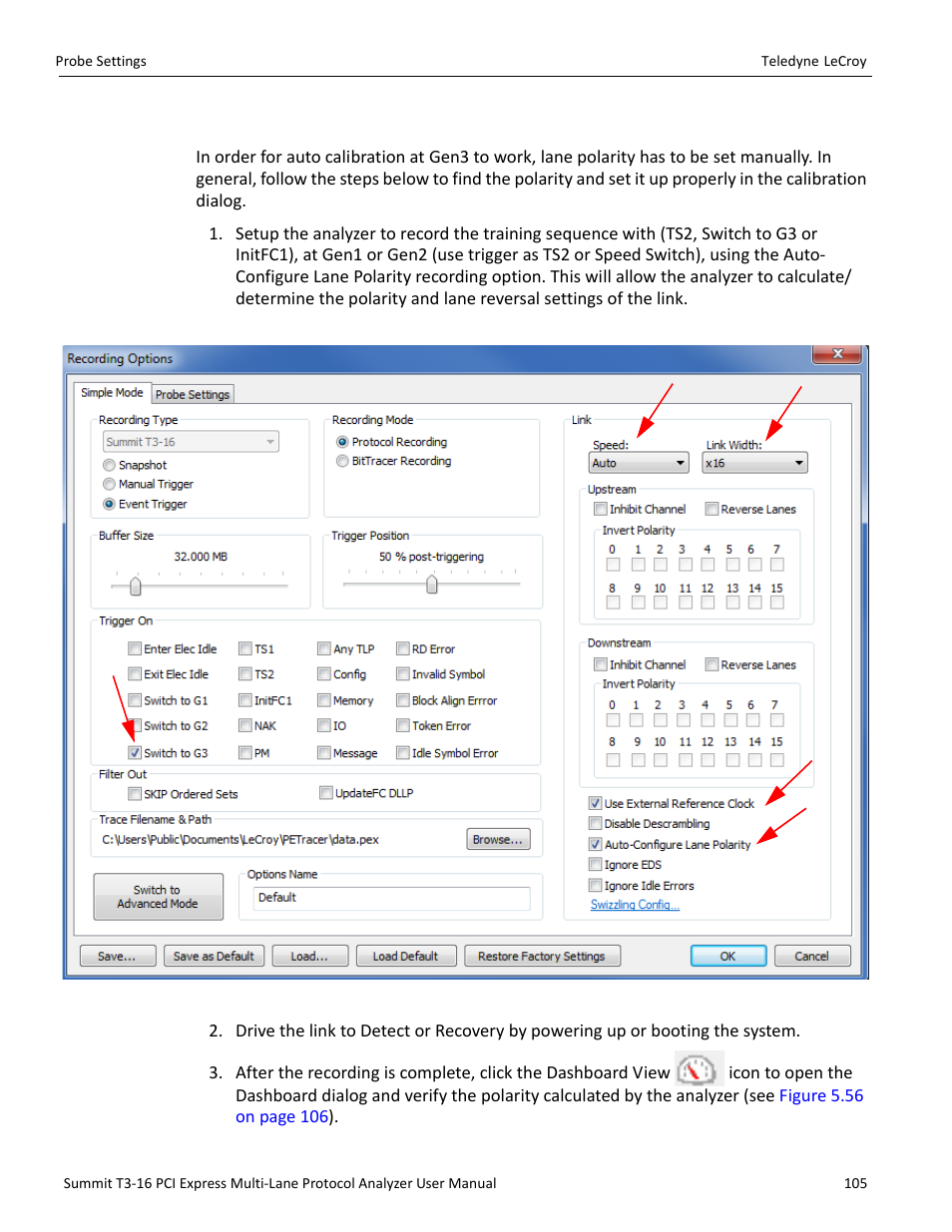 2 pcie gen3 auto calibration | Teledyne LeCroy Summit T3-16 PCIe Multi-lane Protocol Analyzer User Manual User Manual | Page 117 / 266