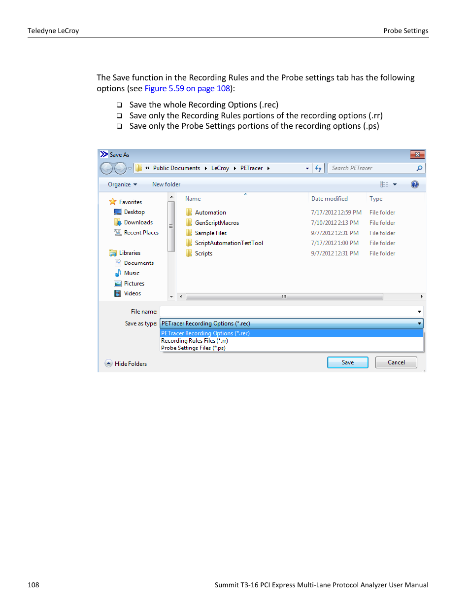 3 save | Teledyne LeCroy Summit T3-16 PCIe Multi-lane Protocol Analyzer User Manual User Manual | Page 120 / 266