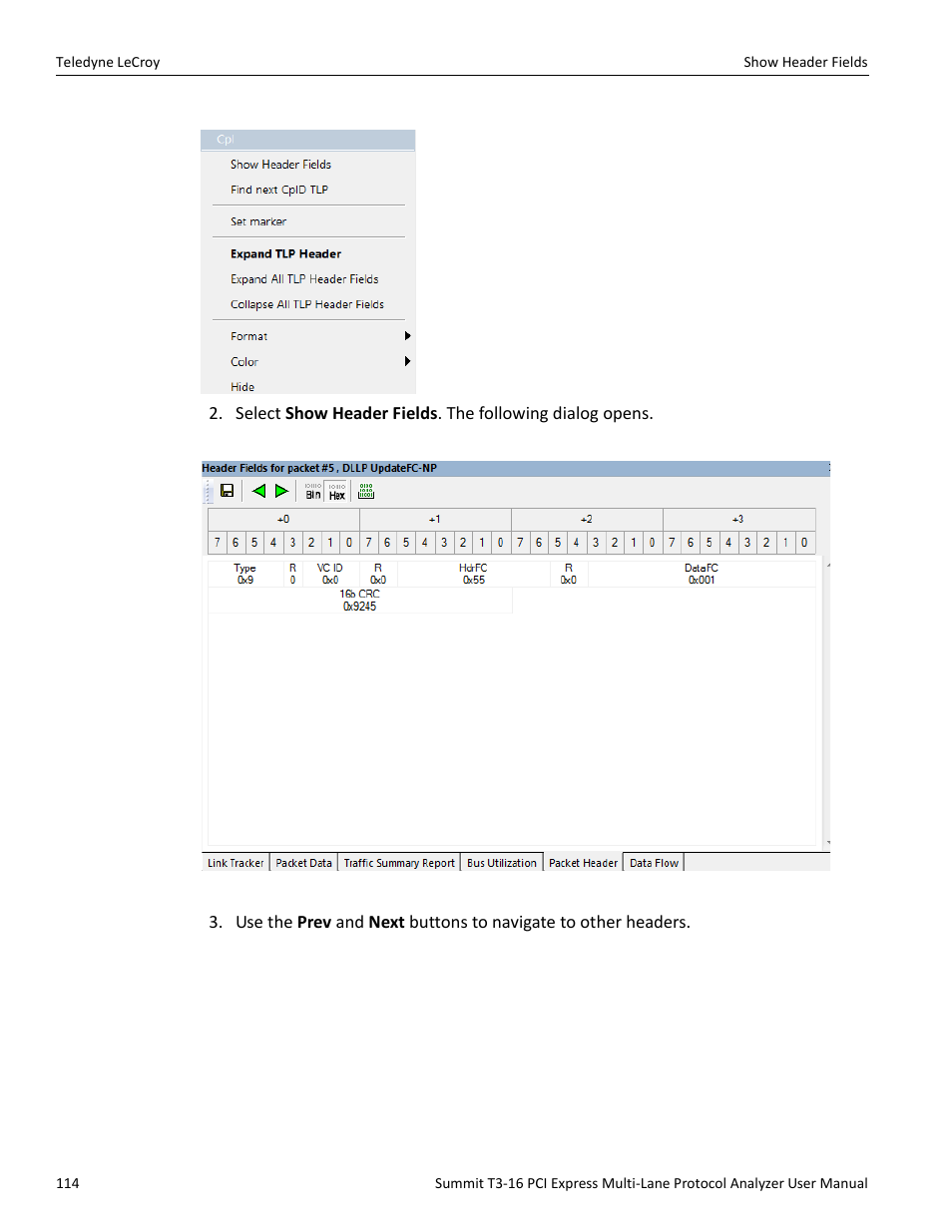 Teledyne LeCroy Summit T3-16 PCIe Multi-lane Protocol Analyzer User Manual User Manual | Page 126 / 266