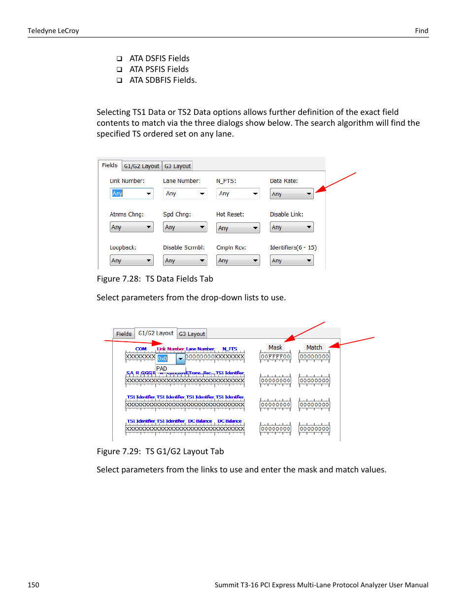 Ts1 and ts2 event groups | Teledyne LeCroy Summit T3-16 PCIe Multi-lane Protocol Analyzer User Manual User Manual | Page 162 / 266