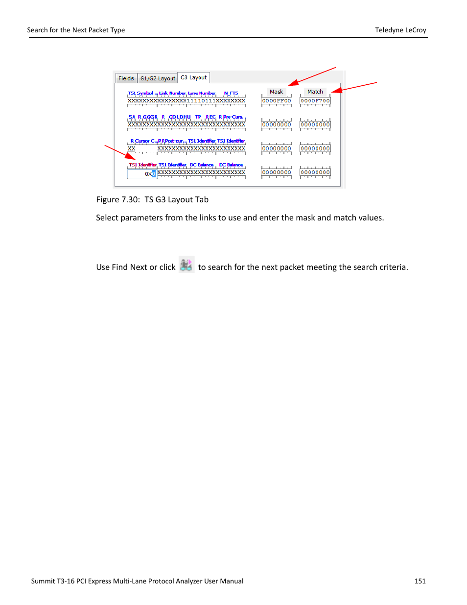 11 search for the next packet type | Teledyne LeCroy Summit T3-16 PCIe Multi-lane Protocol Analyzer User Manual User Manual | Page 163 / 266