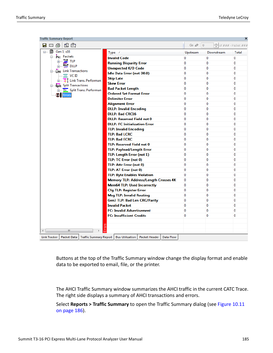 1 ahci traffic summary | Teledyne LeCroy Summit T3-16 PCIe Multi-lane Protocol Analyzer User Manual User Manual | Page 197 / 266