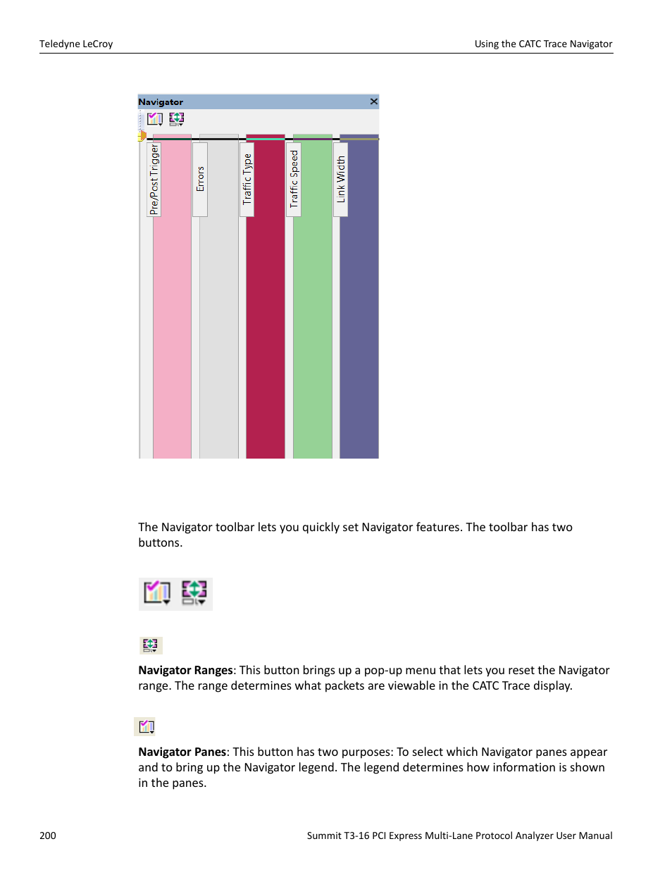 2 navigator toolbar | Teledyne LeCroy Summit T3-16 PCIe Multi-lane Protocol Analyzer User Manual User Manual | Page 212 / 266