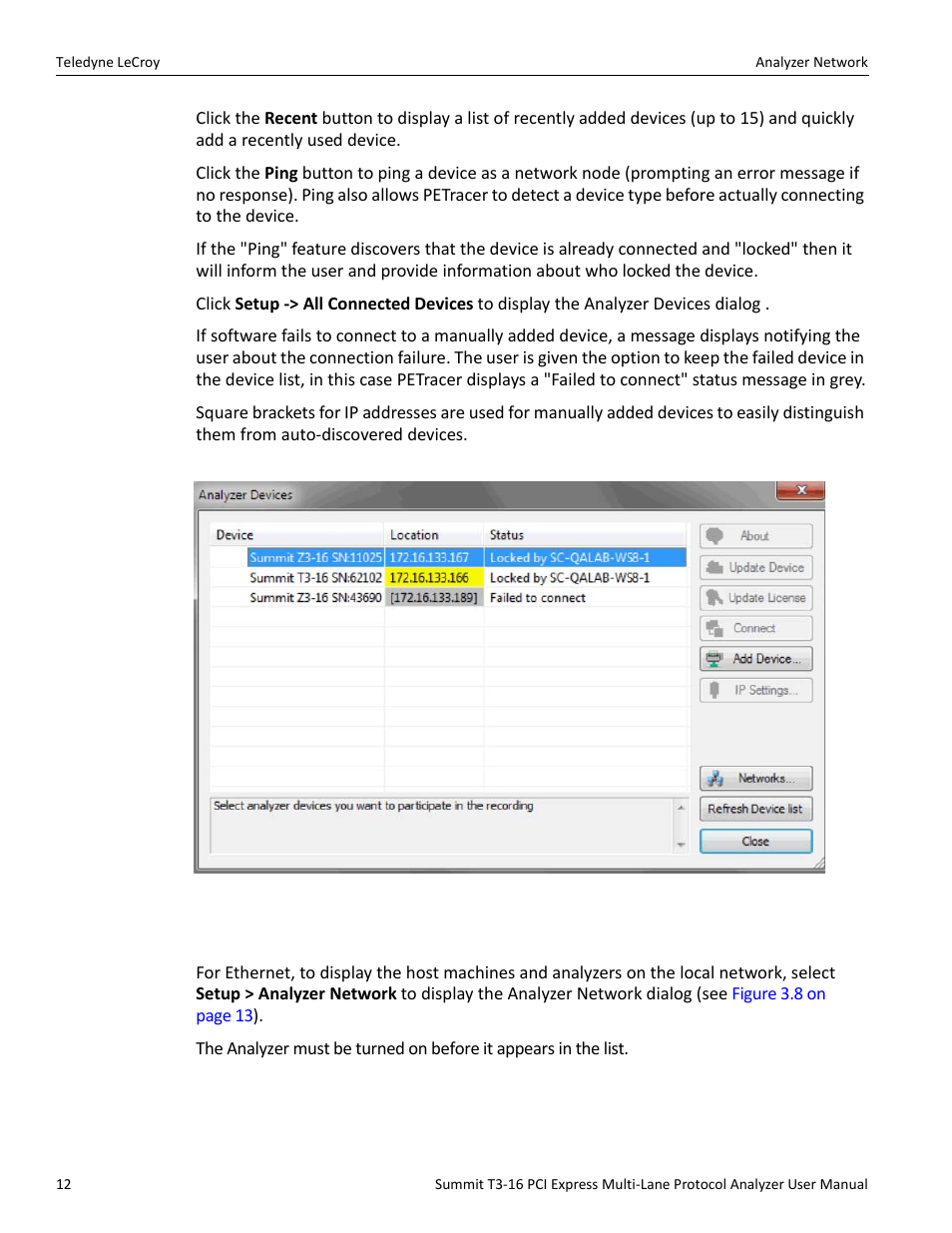 5 analyzer network | Teledyne LeCroy Summit T3-16 PCIe Multi-lane Protocol Analyzer User Manual User Manual | Page 24 / 266