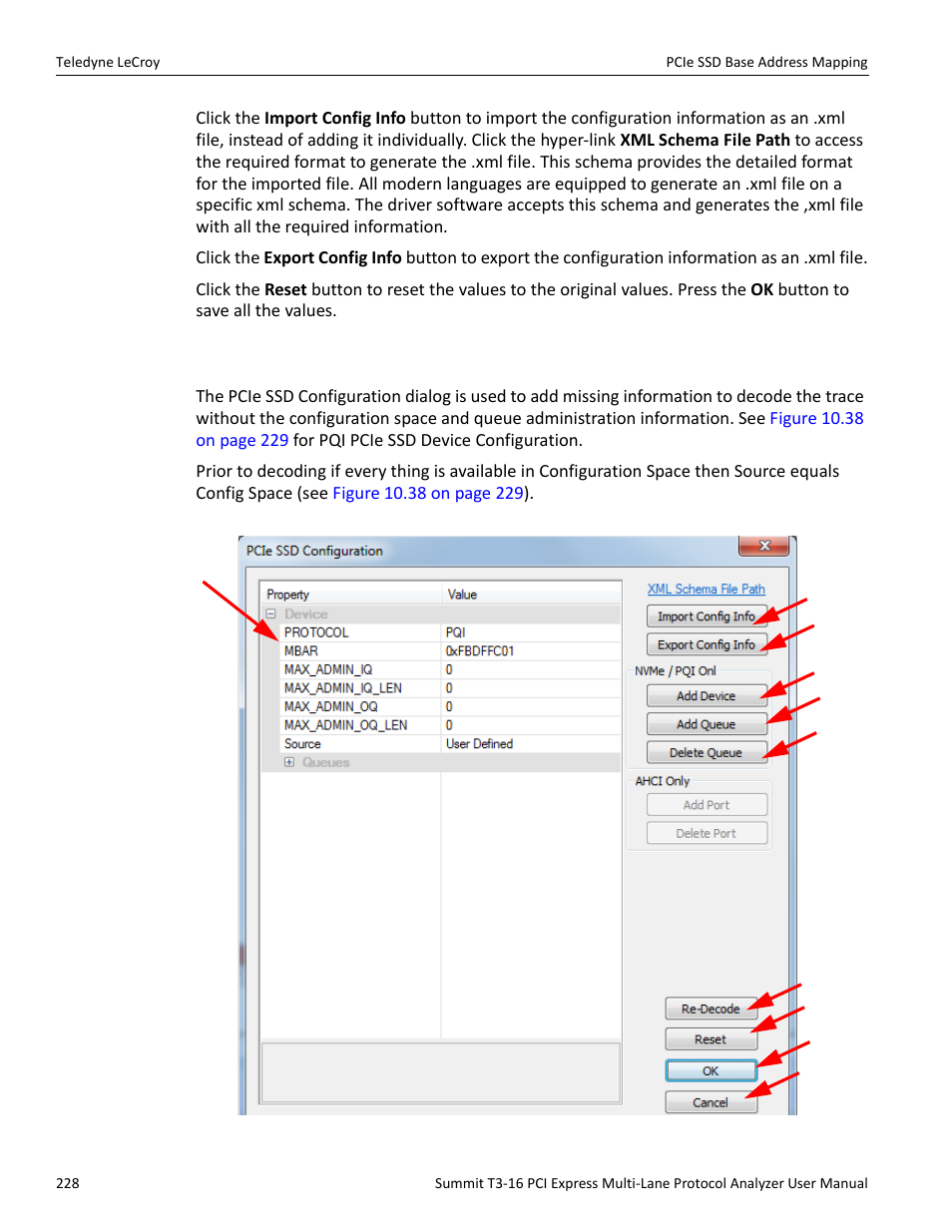 2 pqi pcie ssd device configuration | Teledyne LeCroy Summit T3-16 PCIe Multi-lane Protocol Analyzer User Manual User Manual | Page 240 / 266