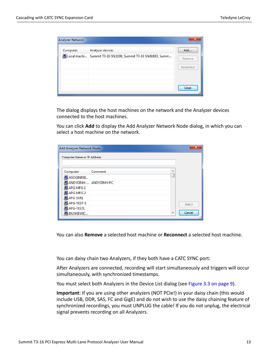 6 cascading with catc sync expansion card, Figure 3.8 on | Teledyne LeCroy Summit T3-16 PCIe Multi-lane Protocol Analyzer User Manual User Manual | Page 25 / 266