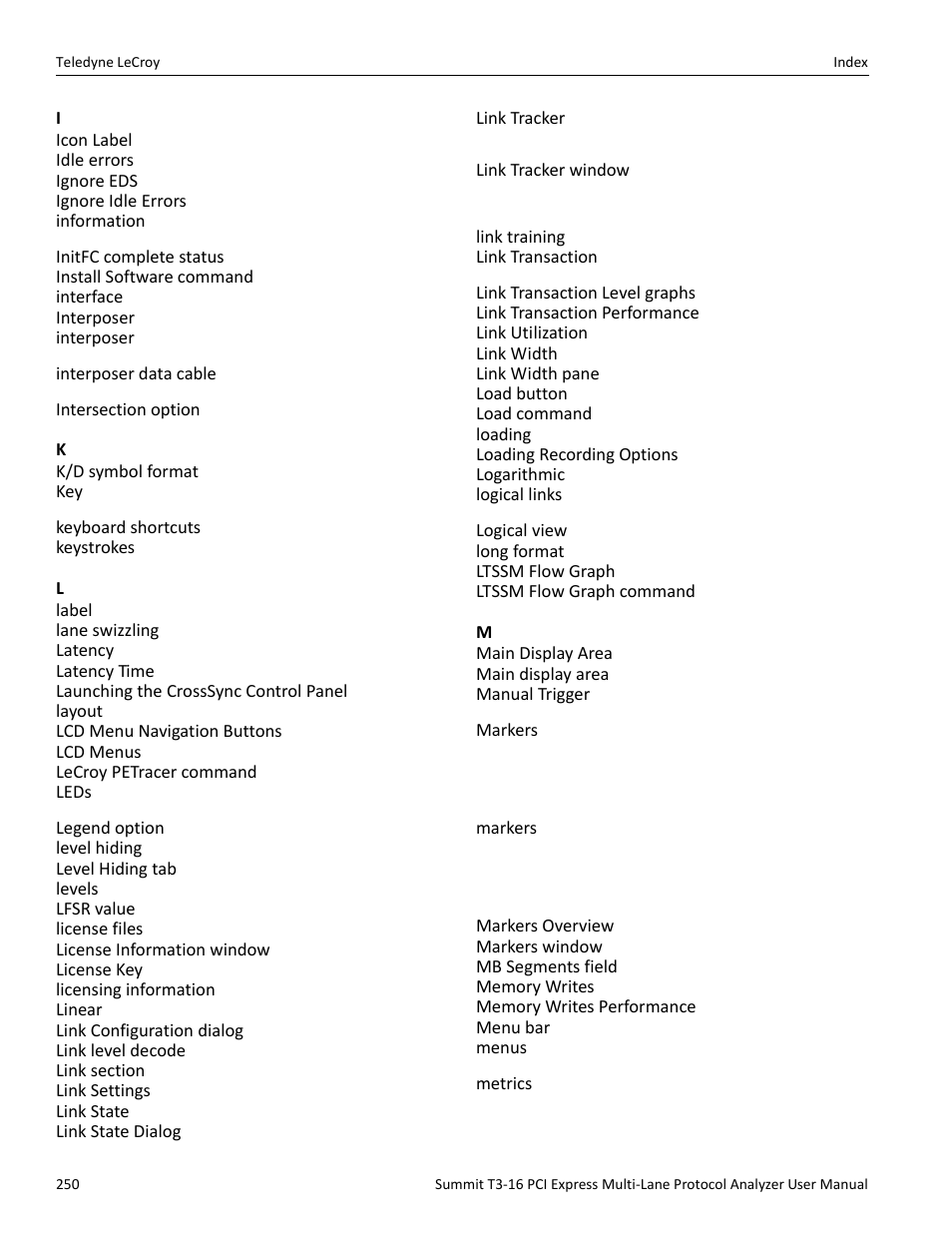 Teledyne LeCroy Summit T3-16 PCIe Multi-lane Protocol Analyzer User Manual User Manual | Page 262 / 266