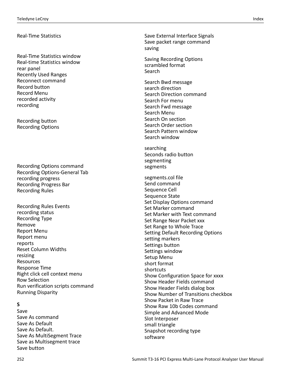 Teledyne LeCroy Summit T3-16 PCIe Multi-lane Protocol Analyzer User Manual User Manual | Page 264 / 266