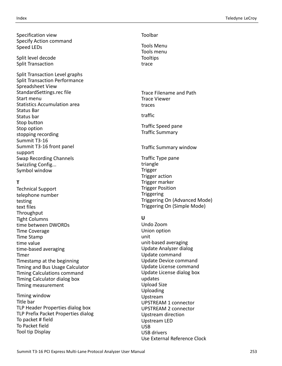 Teledyne LeCroy Summit T3-16 PCIe Multi-lane Protocol Analyzer User Manual User Manual | Page 265 / 266