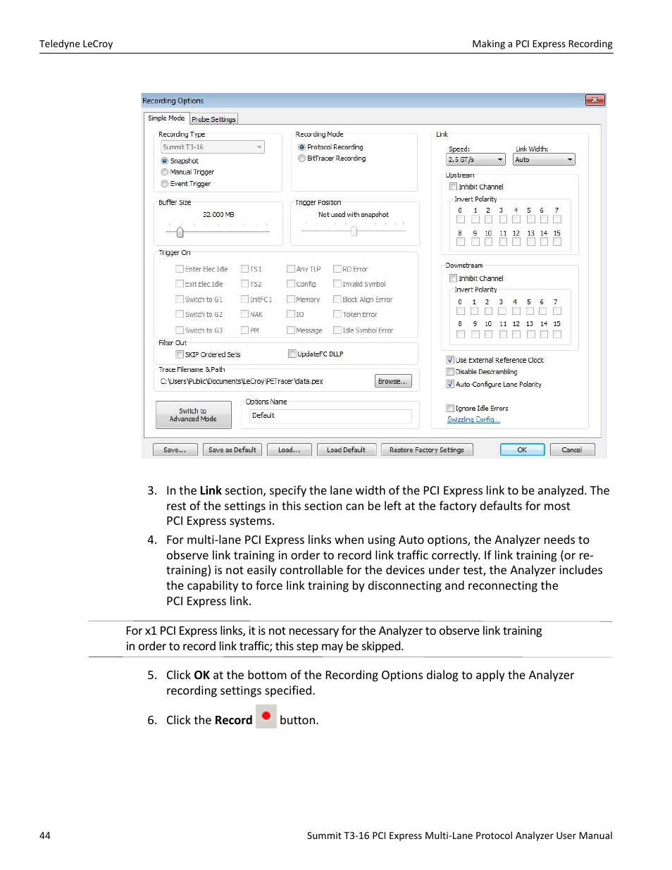 Teledyne LeCroy Summit T3-16 PCIe Multi-lane Protocol Analyzer User Manual User Manual | Page 56 / 266