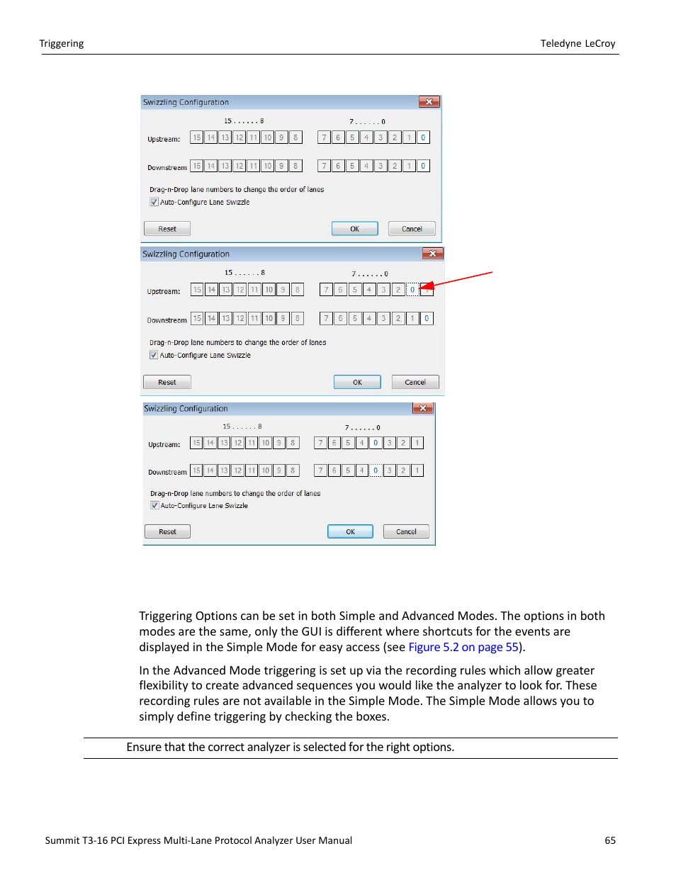 15 triggering, Figure 5.13 on | Teledyne LeCroy Summit T3-16 PCIe Multi-lane Protocol Analyzer User Manual User Manual | Page 77 / 266