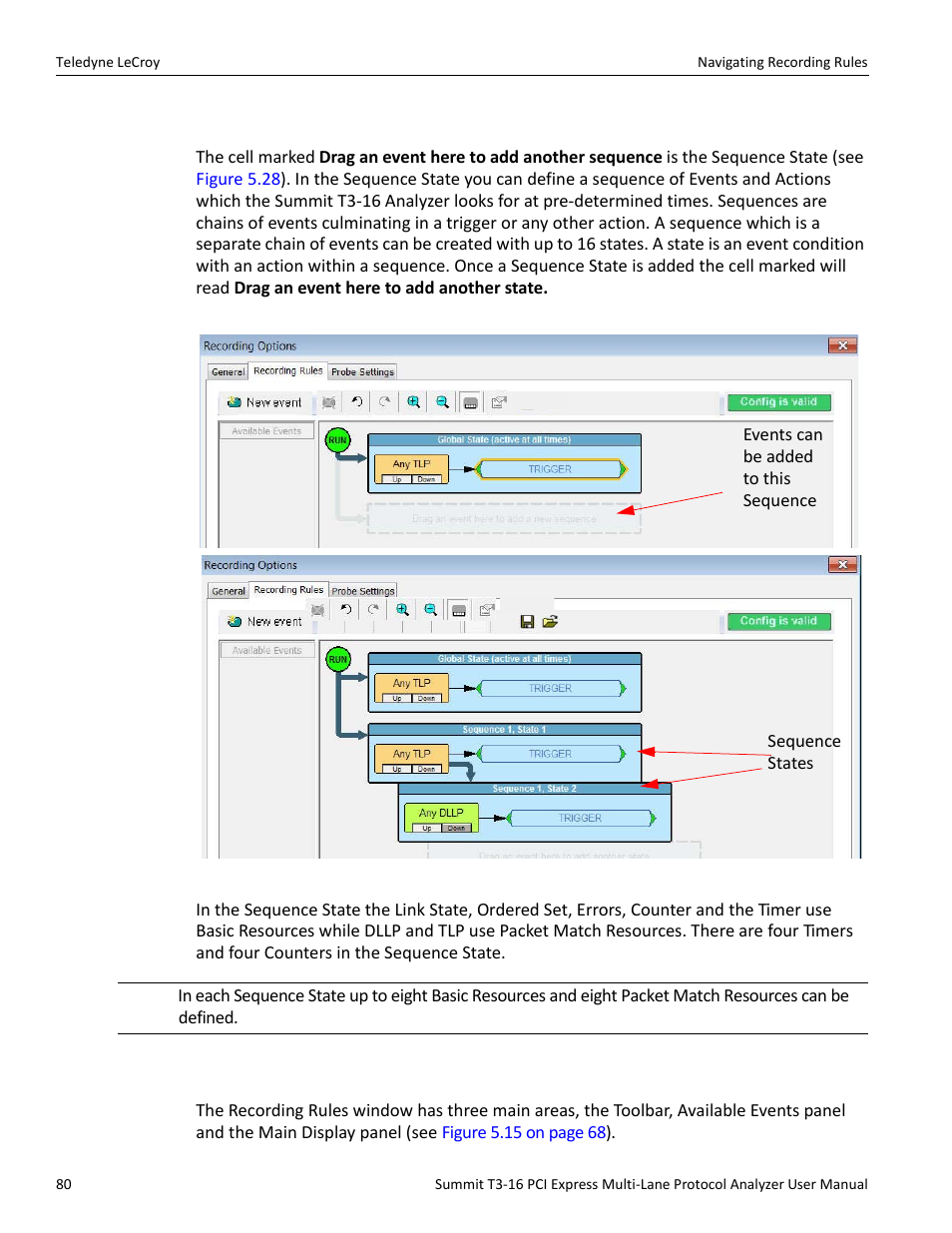 2 sequence state, 19 navigating recording rules | Teledyne LeCroy Summit T3-16 PCIe Multi-lane Protocol Analyzer User Manual User Manual | Page 92 / 266