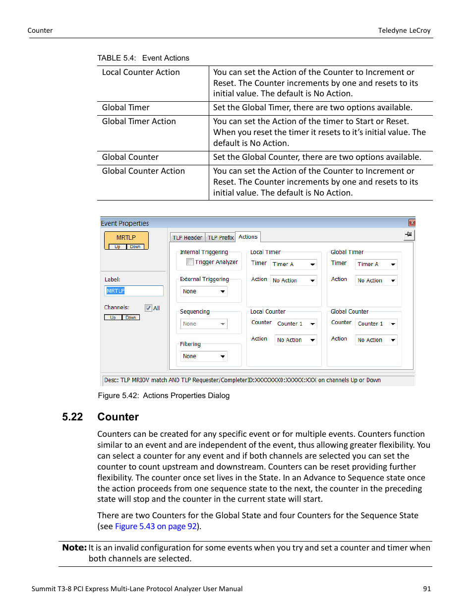 22 counter | Teledyne LeCroy Summit T3-8 PCIe Multi-lane Protocol Analyzer User Manual User Manual | Page 103 / 266