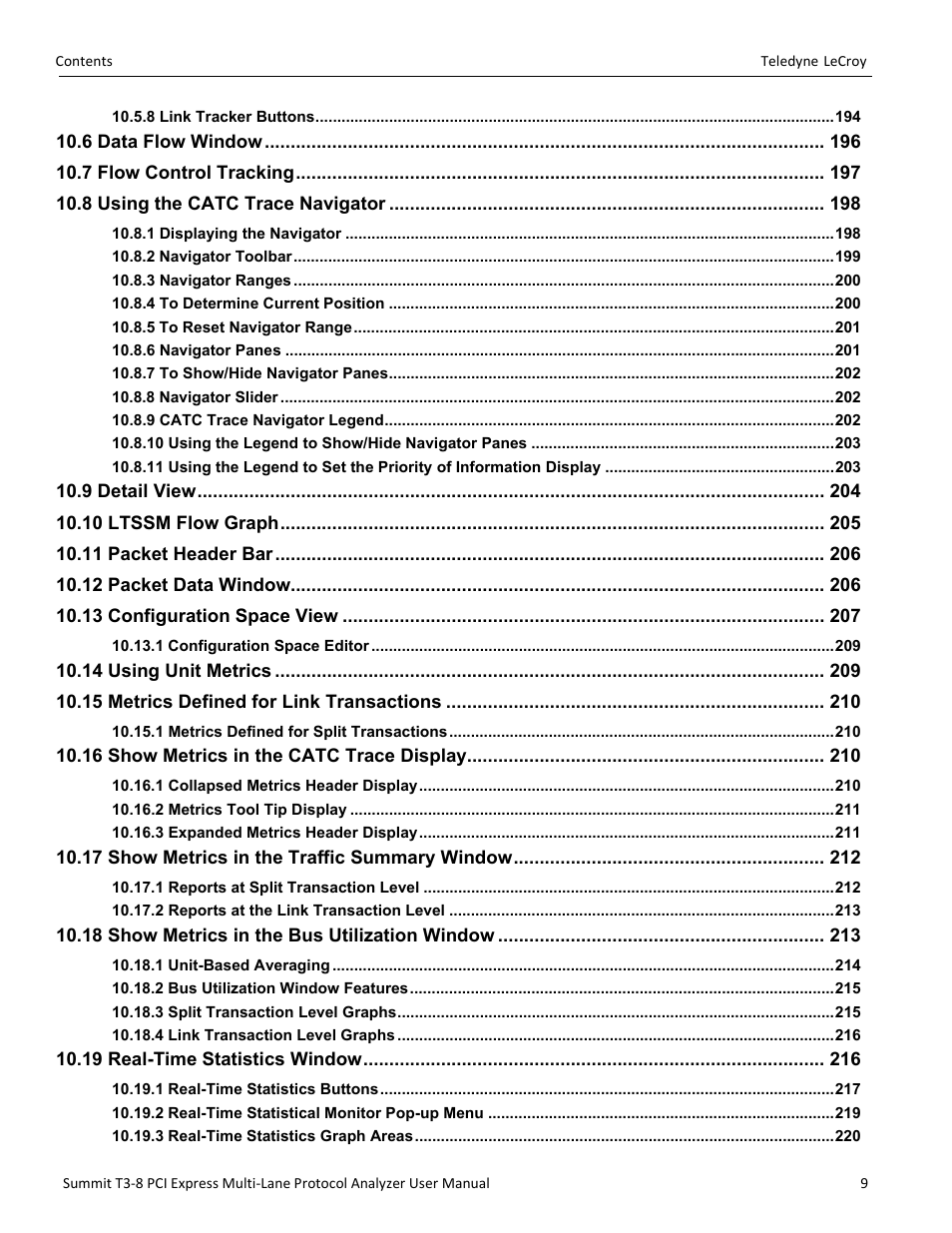 Teledyne LeCroy Summit T3-8 PCIe Multi-lane Protocol Analyzer User Manual User Manual | Page 11 / 266