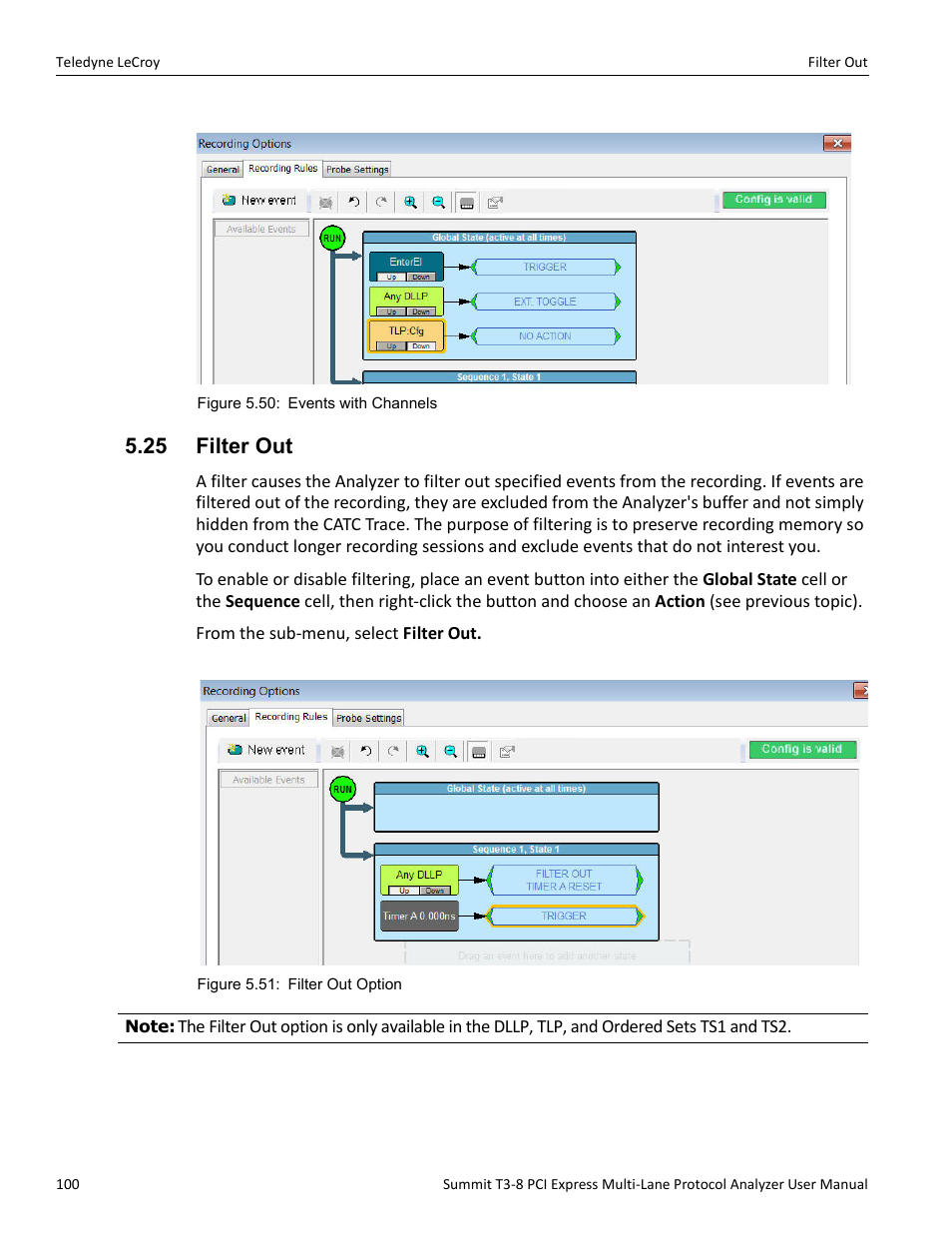 25 filter out, Filter | Teledyne LeCroy Summit T3-8 PCIe Multi-lane Protocol Analyzer User Manual User Manual | Page 112 / 266