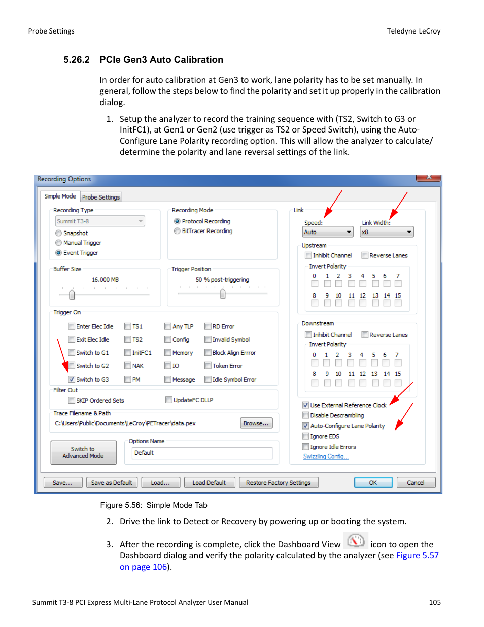 2 pcie gen3 auto calibration | Teledyne LeCroy Summit T3-8 PCIe Multi-lane Protocol Analyzer User Manual User Manual | Page 117 / 266