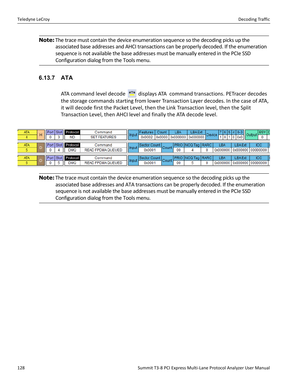 7 ata | Teledyne LeCroy Summit T3-8 PCIe Multi-lane Protocol Analyzer User Manual User Manual | Page 140 / 266