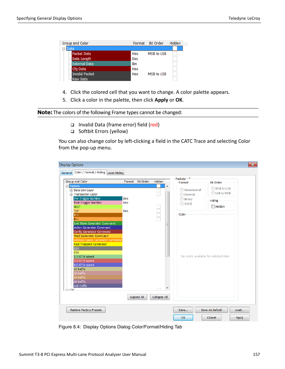Teledyne LeCroy Summit T3-8 PCIe Multi-lane Protocol Analyzer User Manual User Manual | Page 169 / 266