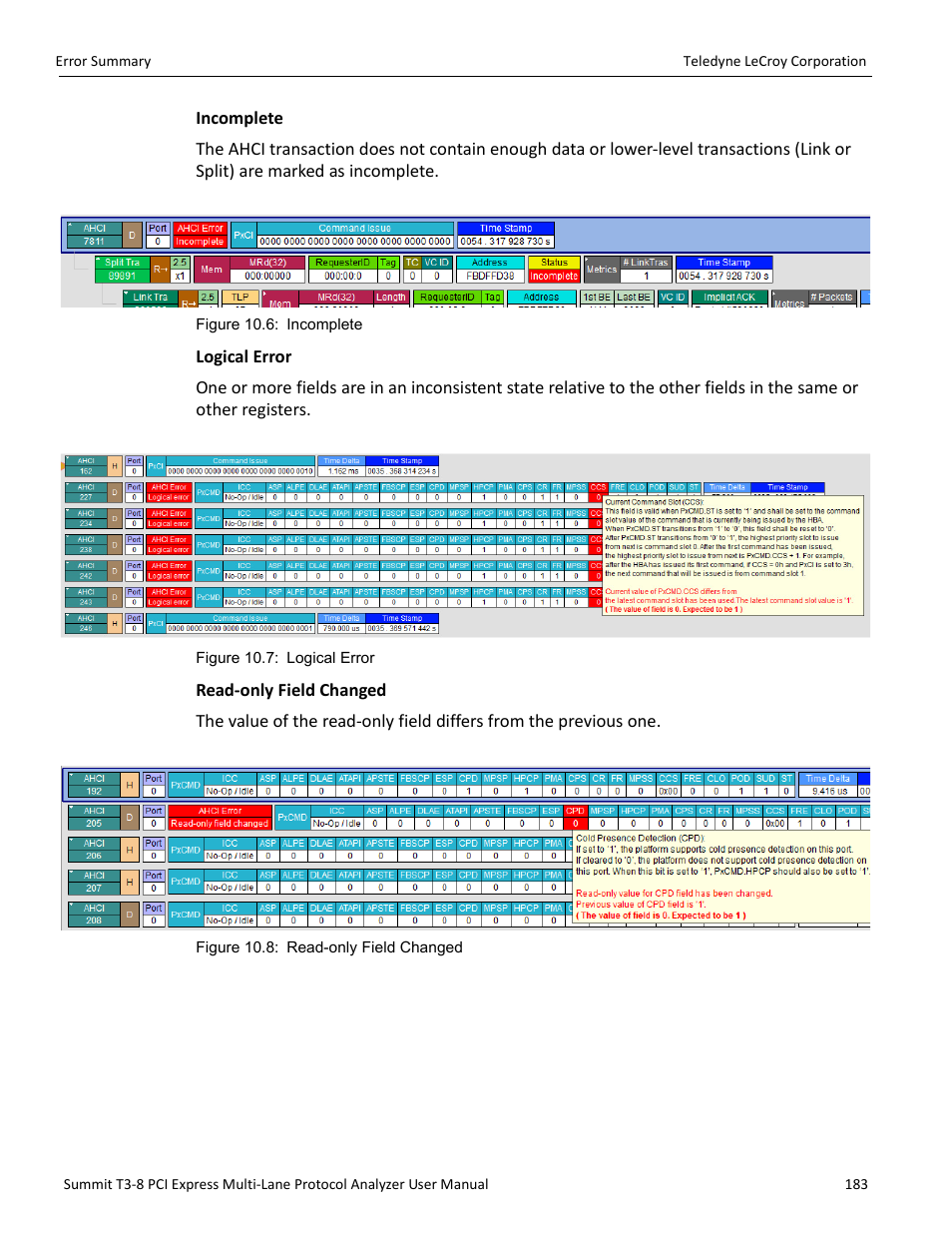 Teledyne LeCroy Summit T3-8 PCIe Multi-lane Protocol Analyzer User Manual User Manual | Page 195 / 266