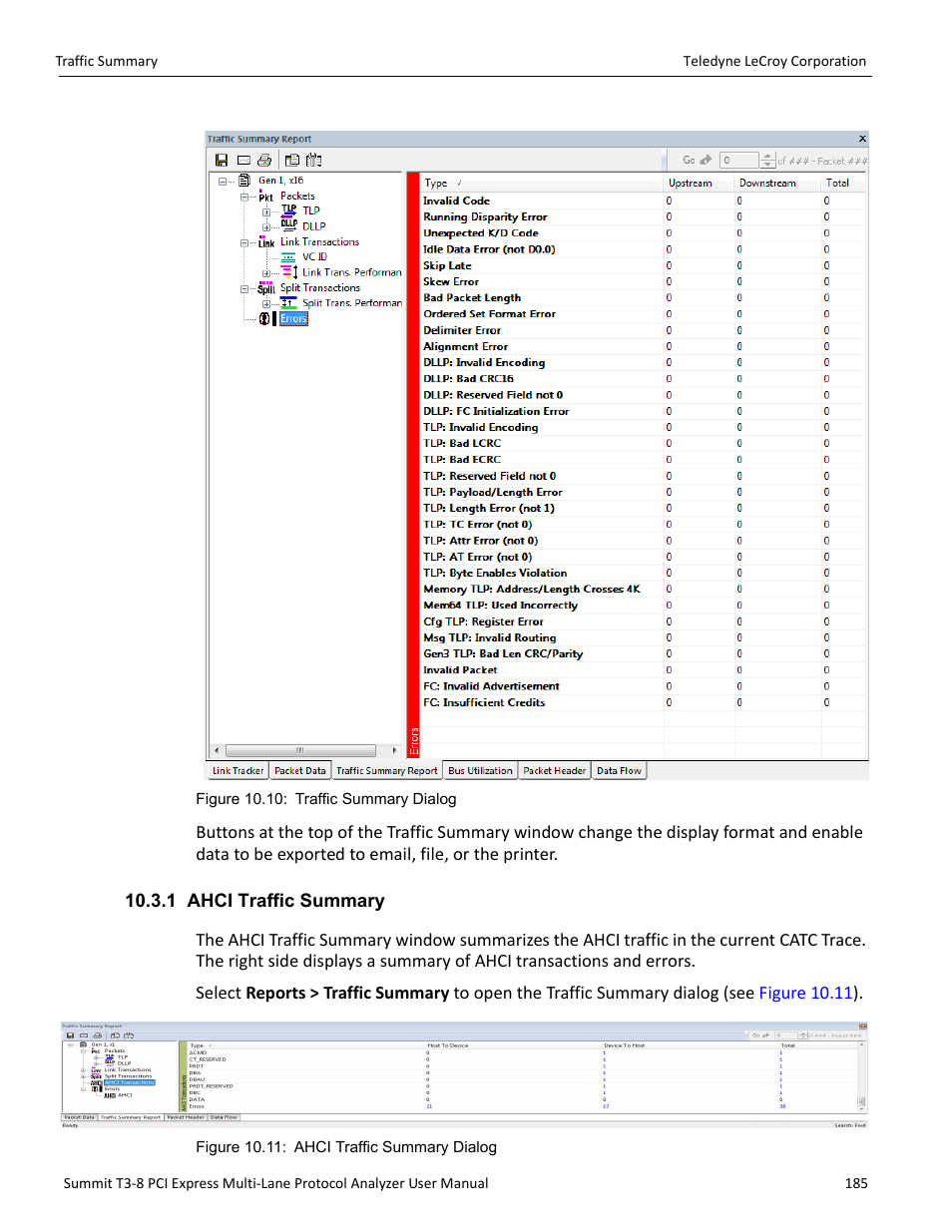 1 ahci traffic summary | Teledyne LeCroy Summit T3-8 PCIe Multi-lane Protocol Analyzer User Manual User Manual | Page 197 / 266