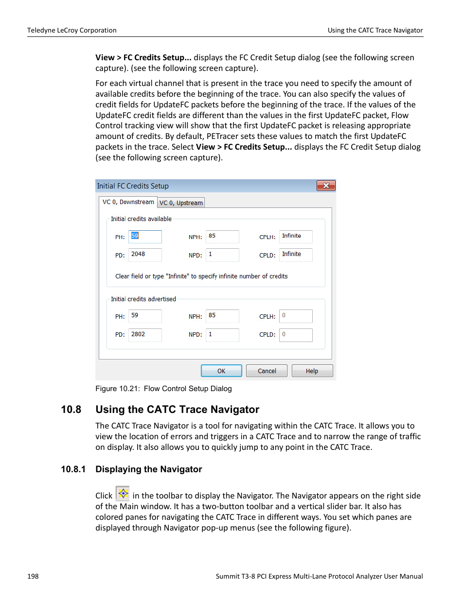 8 using the catc trace navigator, 1 displaying the navigator | Teledyne LeCroy Summit T3-8 PCIe Multi-lane Protocol Analyzer User Manual User Manual | Page 210 / 266