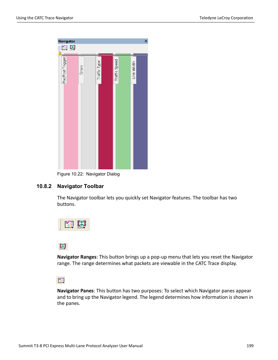 2 navigator toolbar | Teledyne LeCroy Summit T3-8 PCIe Multi-lane Protocol Analyzer User Manual User Manual | Page 211 / 266